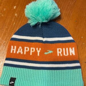 Brooks Happy Run Beanie - Blue, Orange, and Mint